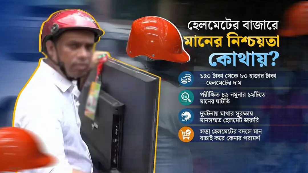 হেলমেটের নামে প্লাস্টিকের টুপি, ঝুঁকিতে জীবন